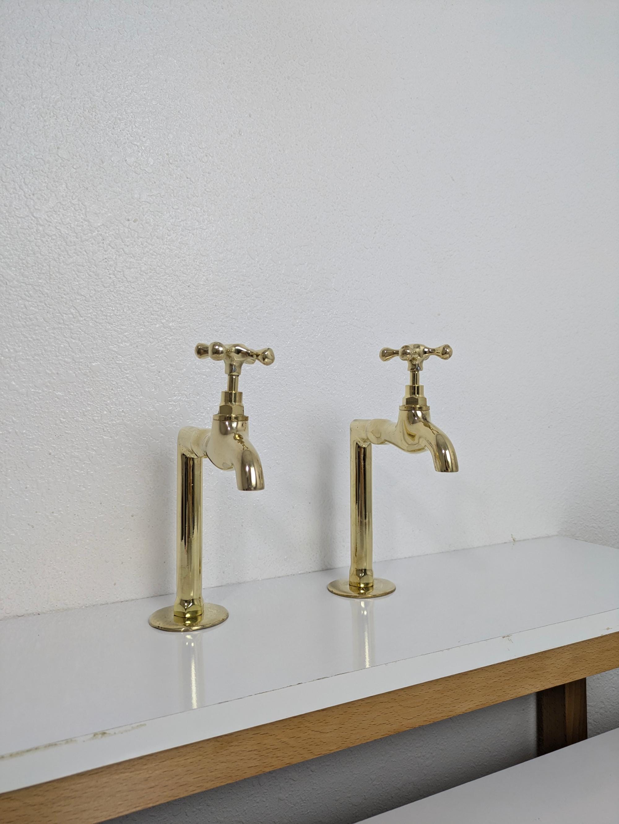 Unlacquered Brass Taps, Faucets With Upstands, Sink Brass Kitchen Taps ...