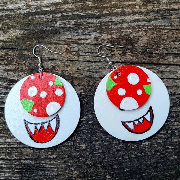 Pendentif porte-clés boucles d'oreilles fantôme de jeu vidéo