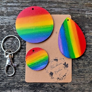 Raindbow LGBTQ Pride Keychain Pendant Earrings