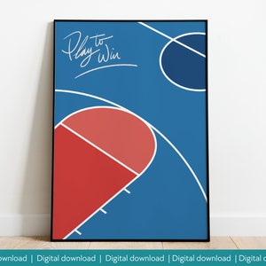 Basketball poster, Digital Download Print, Printable Art, Minimalist Basketball Design, Downloadable Prints, Boys Sports, Boys Basketball