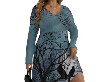 chinese dress ladies Indigo Meadow Sleeveless Ruffle Dress main image 1