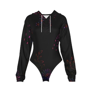 Women&#39;s Raglan Sleeve Hooded Bodysuit