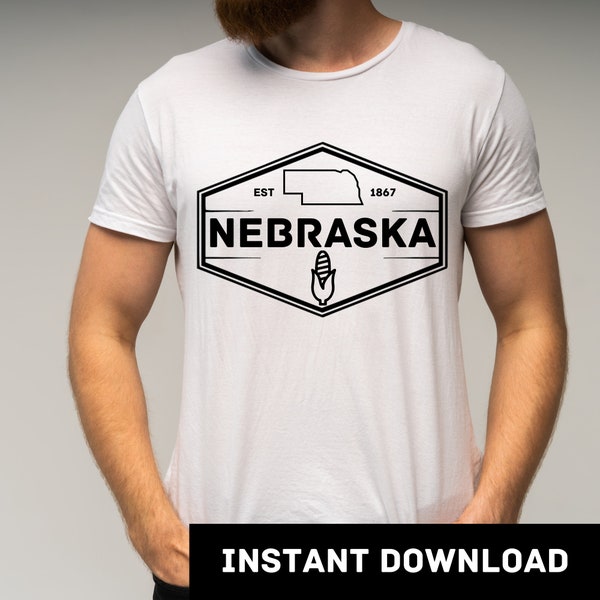 Nebraska Digital File, Nebraska PNG, Nebraska design, Cricut File, Nebraska shirt design, Nebraska Cut File, Silhouette File, Cornhuskers