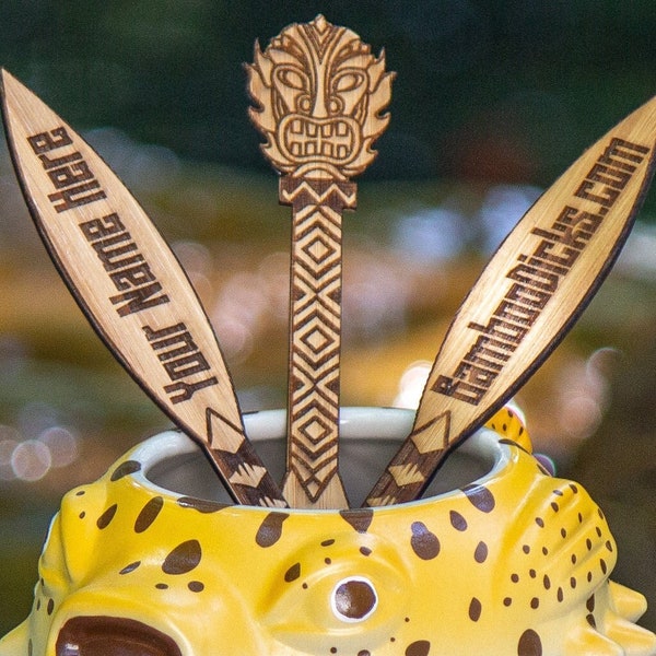 Tiki Swizzle Sticks Etsy