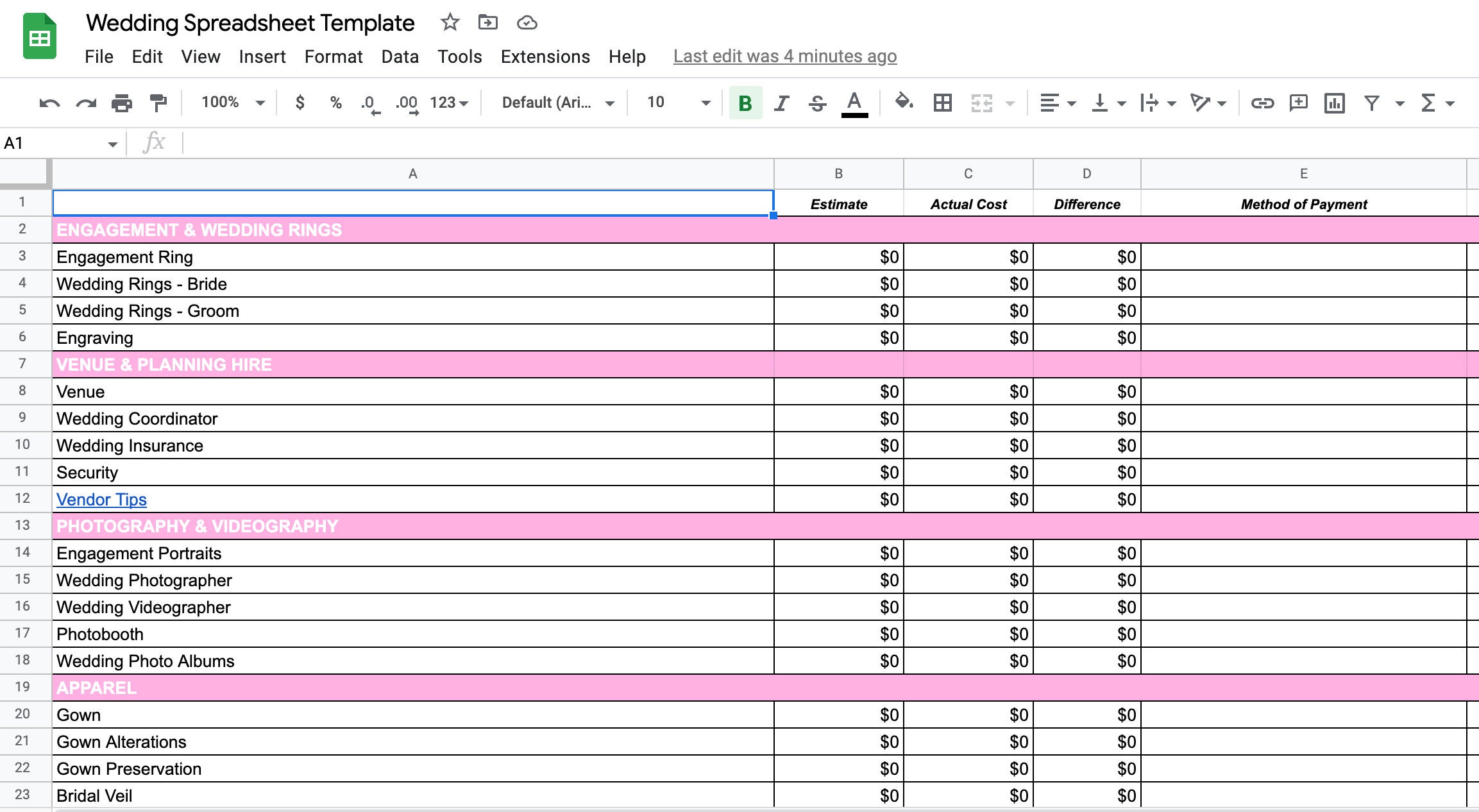 all-in-one-wedding-spreadsheet-template-etsy