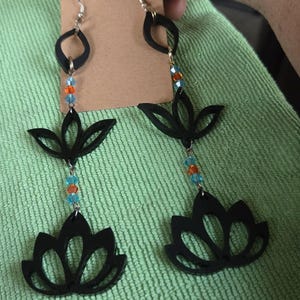 Dangle earrings.
