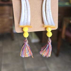 Dentallium earrings