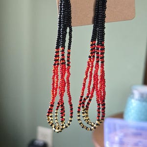 Dangle earrings.