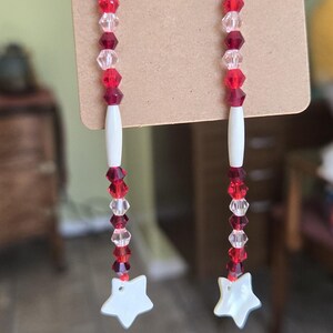 Dangle earrings.