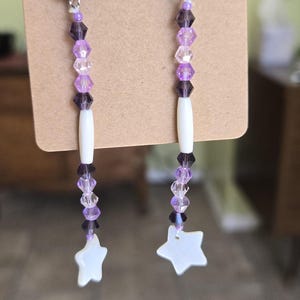 Dangle earrings.