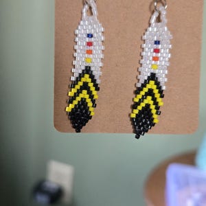 Dangle earrings.
