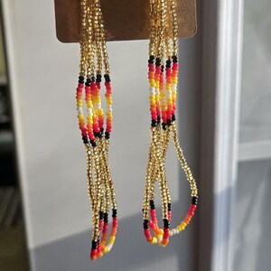 Dangle earrings.
