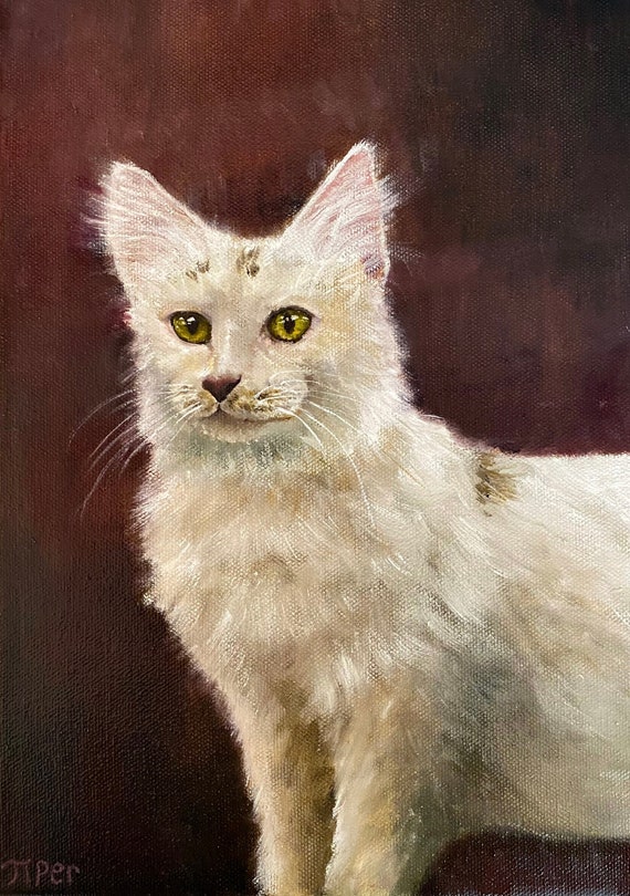 Custom Pet Portraits Oil on Stretched Canvas Made to Order Etsy