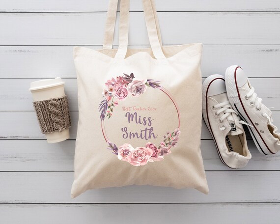Best Teacher Ever Tote Bag Teacher Tote Bag Teacher Appreciation