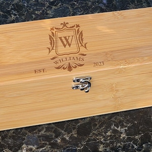 Wine Gift Box Personalized for Wedding, Anniversary, Retirement or Graduation