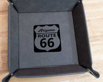 Route 66 Key Tray, Classic Highway Catchall Tray, Man Cave Decor, Gifts for Him
