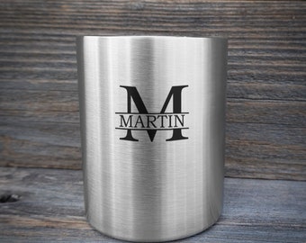 Personalized Whiskey Tumbler: Stainless Steel Bourbon Lowball, 12 oz