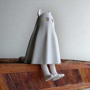 3d printed Cat ghost with feet, Cute Halloween decoration As seen on Tiktok