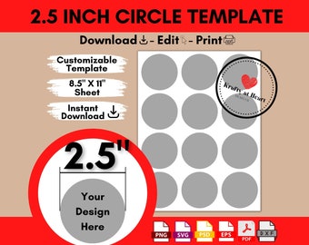 2 Inch Round Circle - Etsy