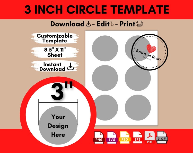 3 Inch Circle Template, 3 Circle Template, Blank Round Sticker Sheet 3 Inch Circle Template, 3 Circle Template, Blank Round Sticker Sheet