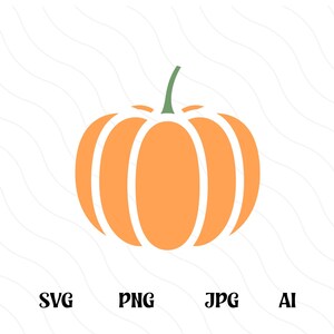 Pumpkin Svg Png, Pumpkin Svg Cut File, Halloween Svg, Fall Clipart, Pumpkin Silhouette, Halloween Clipart, Pumpkin Sublimation Design