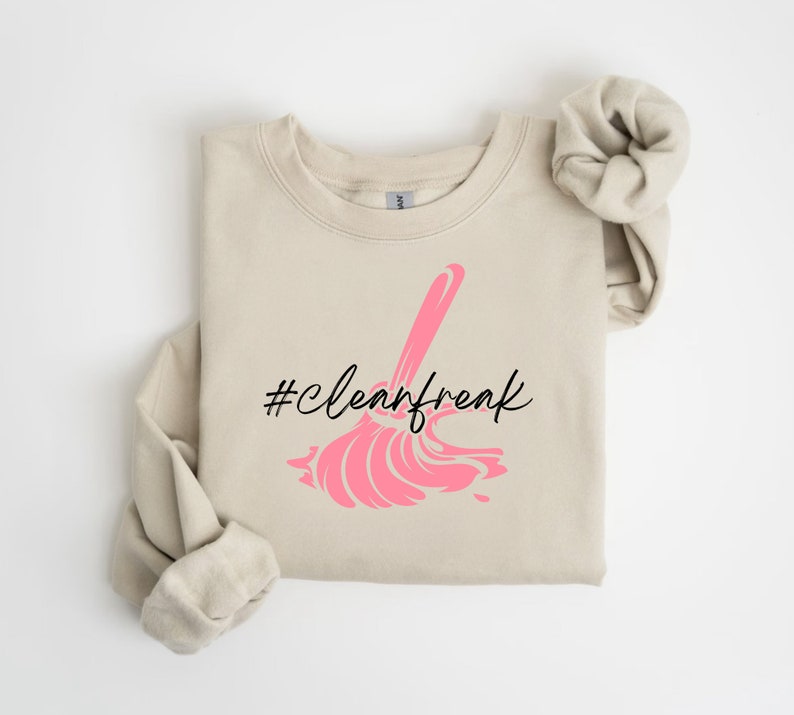 Clean Freak SVG | Cleaning SVG Cut File | | Spring Cleaning PNG | Cleaning Lady Shirt | Cleaning Logo Svg | Cleaning Business Silhouette image 5