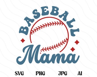 Baseball Mama Svg Png, Trendy Baseball Mom Svg For Cricut, Retro Game Day Shirt, Womens Baseball Svg, Sublimation Design, Baseball Svg