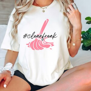 Clean Freak SVG | Cleaning SVG Cut File | | Spring Cleaning PNG | Cleaning Lady Shirt | Cleaning Logo Svg | Cleaning Business Silhouette image 7