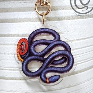 Ringneck Snake Acrylic Charm Keychain