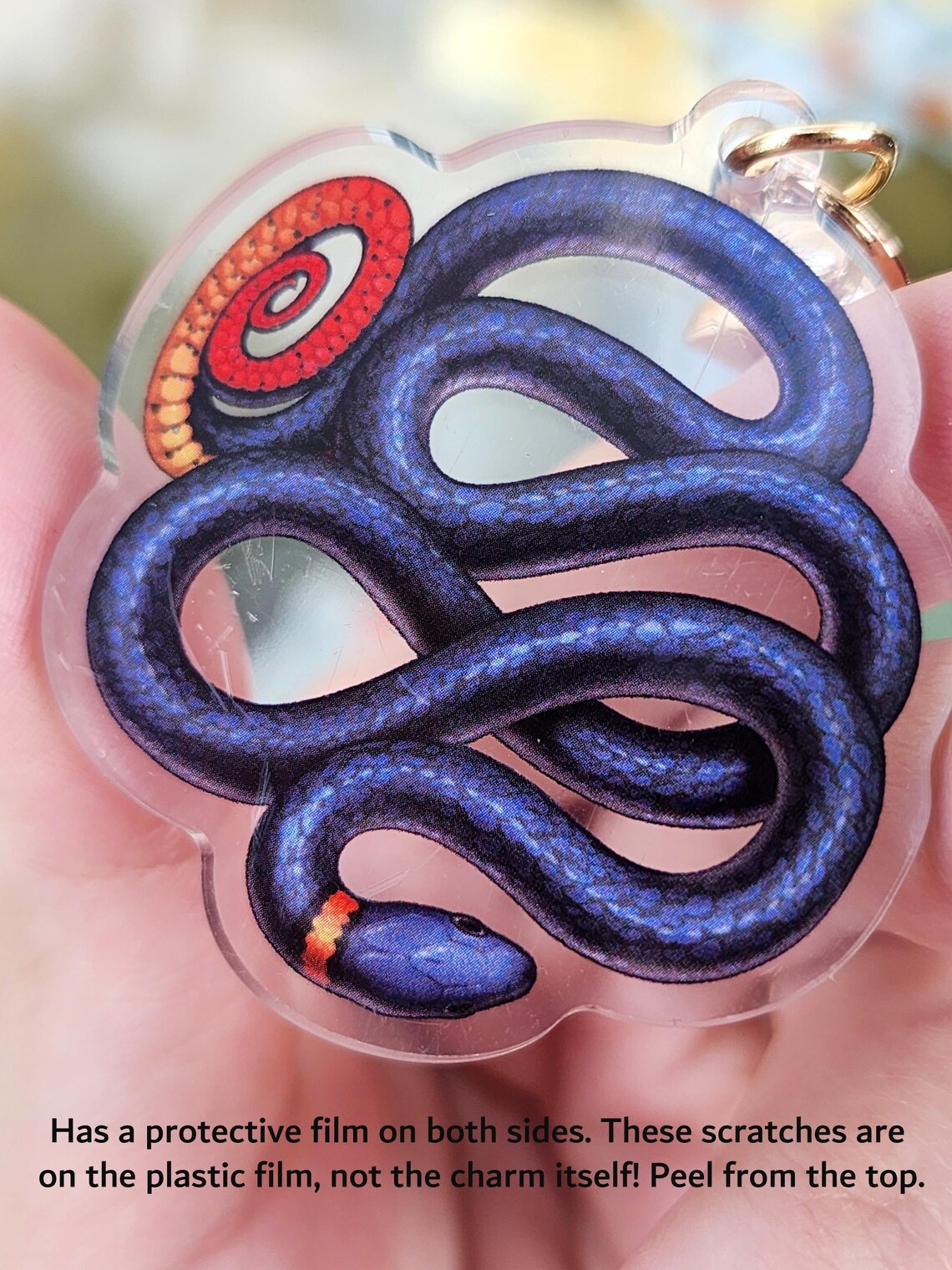 Ringneck Snake Acrylic Charm Keychain - Etsy