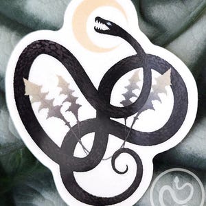 Tatuaje temporal único de serpiente de la eternidad de 2 pulgadas