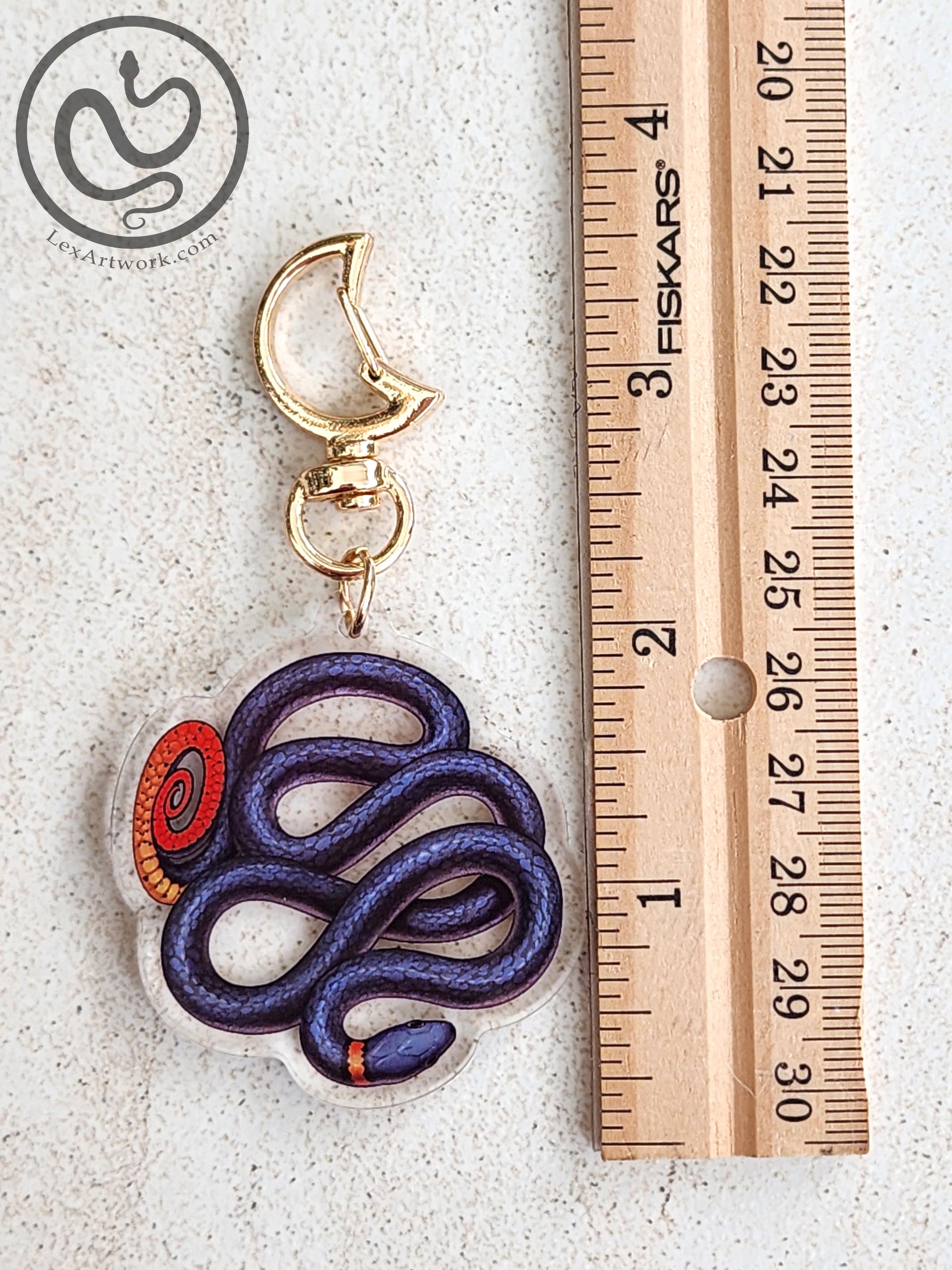 Ringneck Snake Acrylic Charm Keychain - Etsy