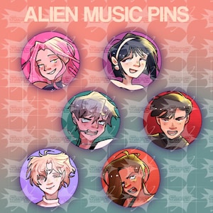 Alien Music Pins