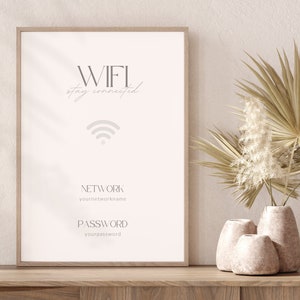 Airbnb Welcome Sign Template | Canva Template Airbnb Wifi Sign | Check In Sign | House Rules Sign | Vacation Rental Welcome Book Host Guide