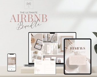Airbnb Host Bundle Template: Welcome Book, Signs, and More (Canva Printable)