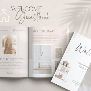 Airbnb Welcome Book Template | House Host Manual Guestbook Template | Real Estate Canva Template | Vacation Rental Template | VRBO Template
