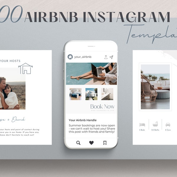 Modèles de publication Instagram Airbnb pour Airbnb Modèle de médias sociaux VRBO Modèle Instagram immobilier Location de vacances Location de publication Instagram
