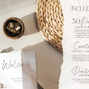 Airbnb Welcome Book Template | House Host Manual Guest Book Template | Real Estate Canva Template | Vacation Rental Template | VRBO Template