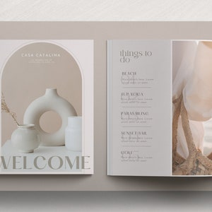 Airbnb Welcome Book Template | House Host Manual Guestbook Template | Real Estate Canva Template | Vacation Rental Template | VRBO Template