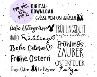 Plotter file candle texts candle design SVG PNG Easter candles, bundle German words, cut file, German lettering candle design svg png dxf eps