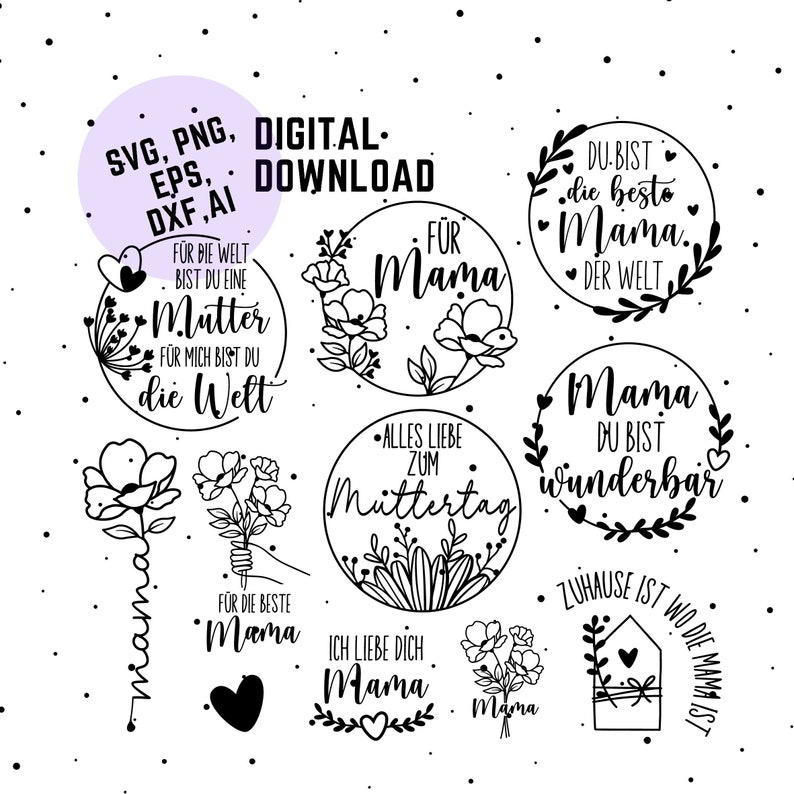 Plotterdatei Muttertag, Plotter Ideen, Geschenke Mama, Beste Mama Plotter File, SVG,PNG, Muttertag, Plotter DIY ideen, Plotter Geschenke Bild 1