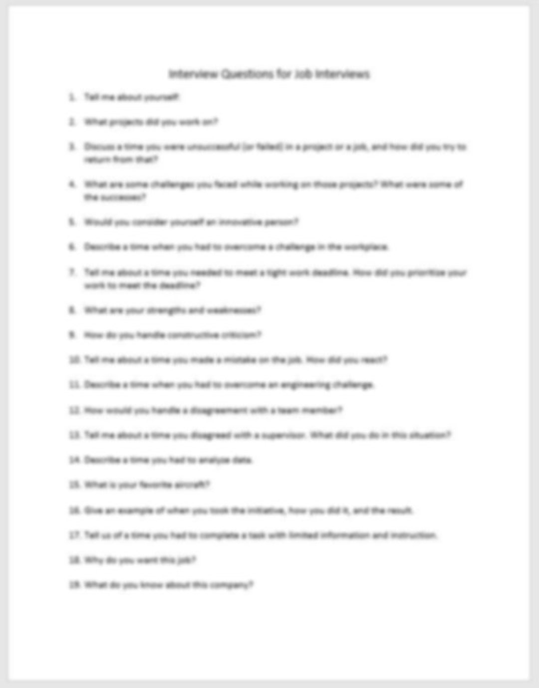 Interview Questions for Job Interviews - Etsy