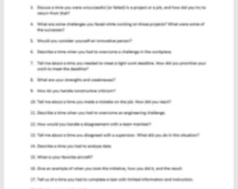 Interview Questions for Job Interviews