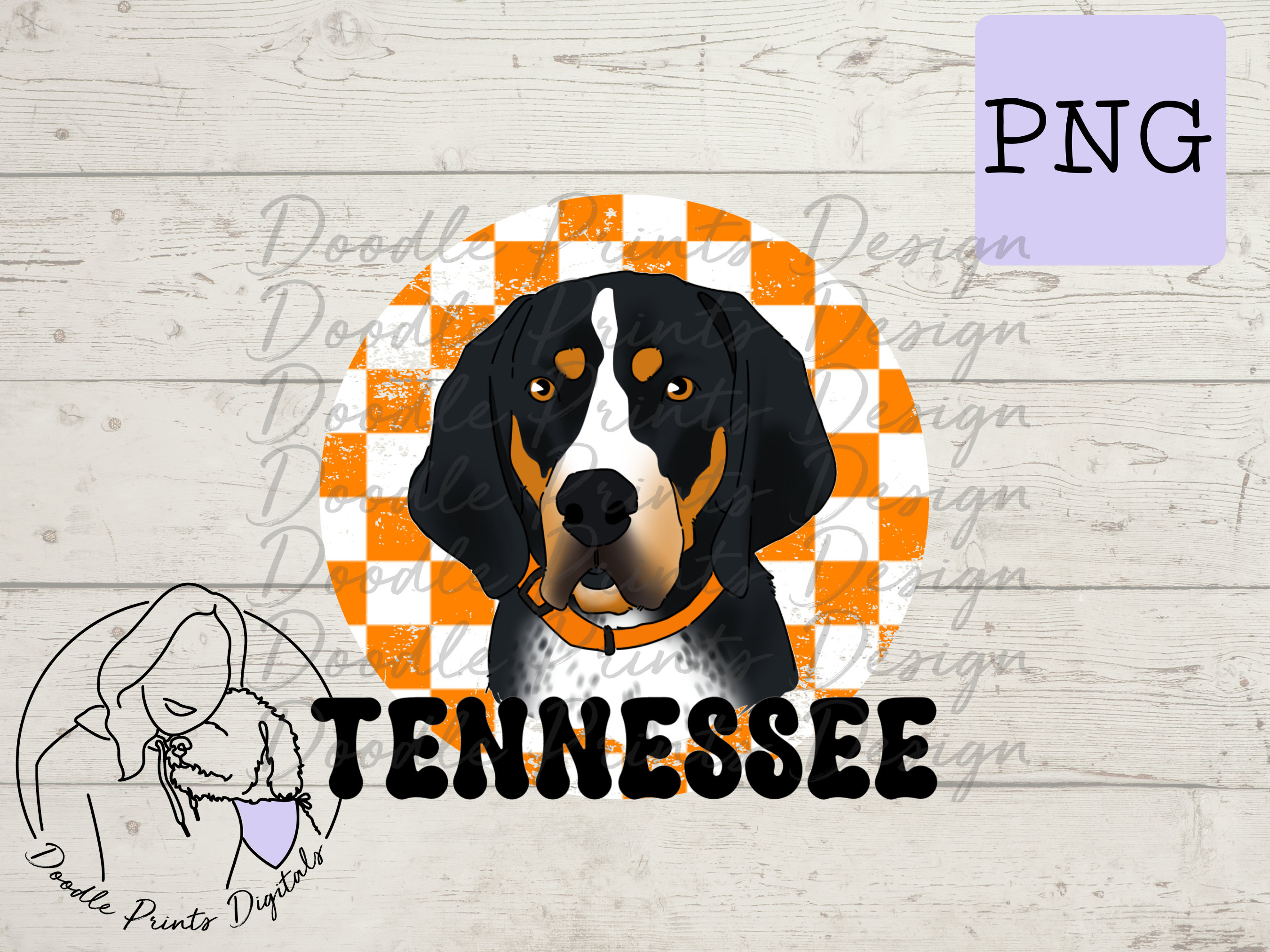 Tennessee Smokey Checkered Circle PNG Sublimation Printing Etsy