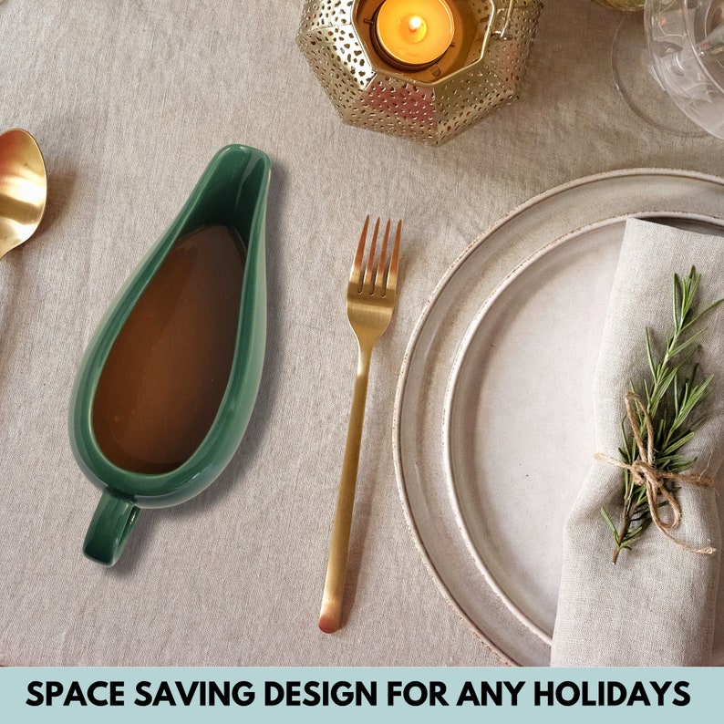 Gravy Boat With Handle Modern Gravy Holder Winter Kitchenware Ceramic