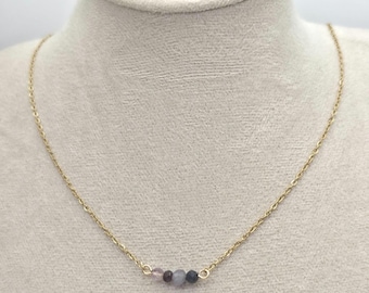 Birthstone Bar Necklace – Custom Stones and Custom Chain – Handmade Gemstone Gift for Mom, Birthday, Christmas, Hanukkah, Custom Jewelry