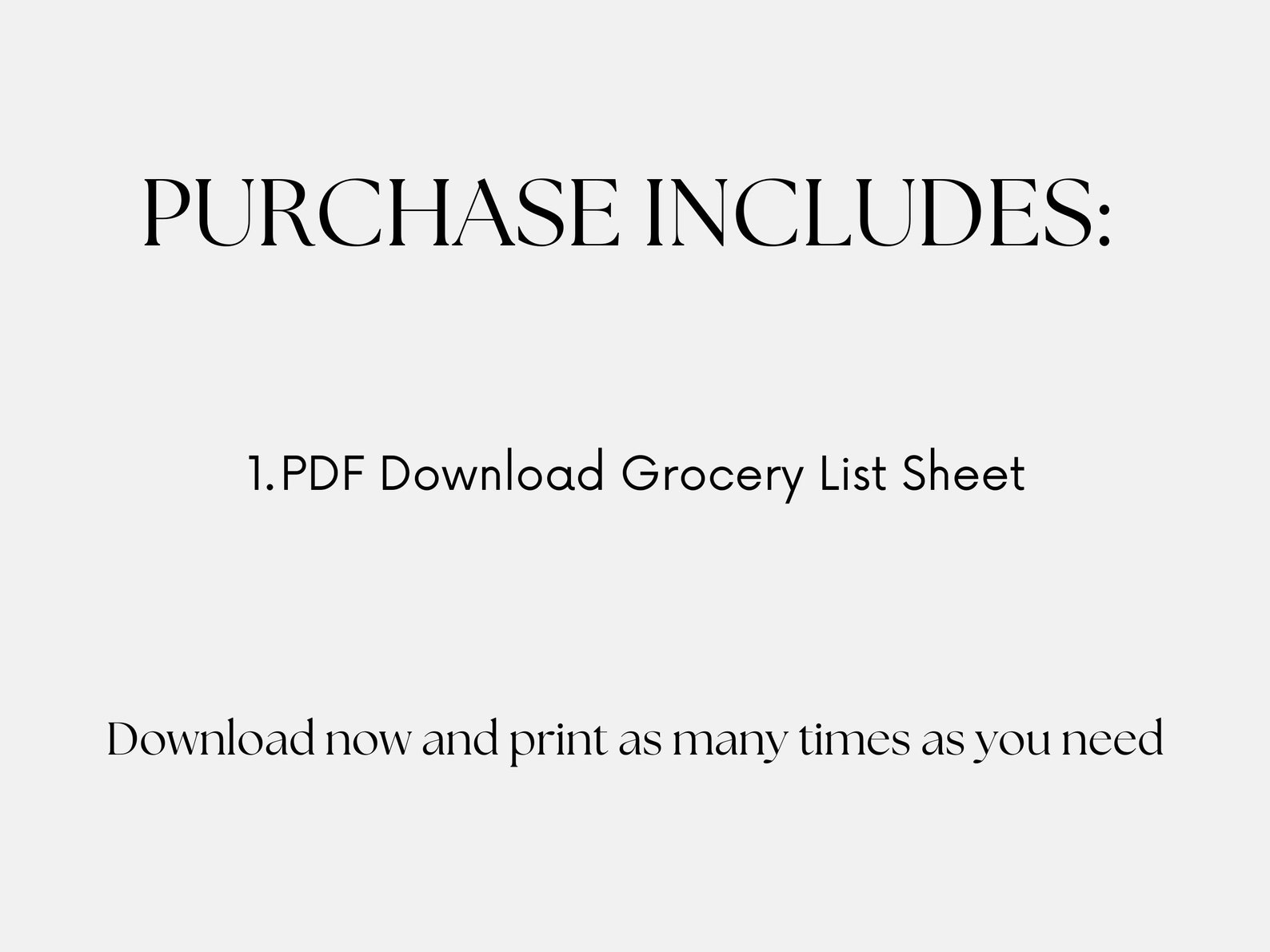 Grocery List Planner Template Etsy