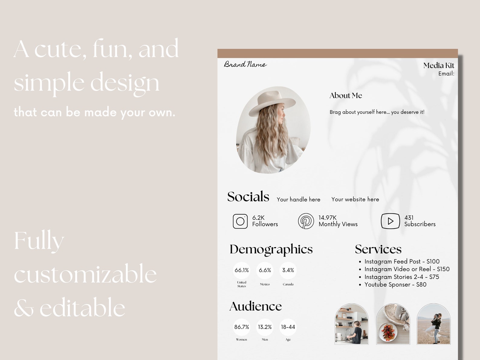 Canva Media Kit Template Etsy