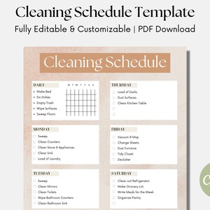 Cleaning Schedule