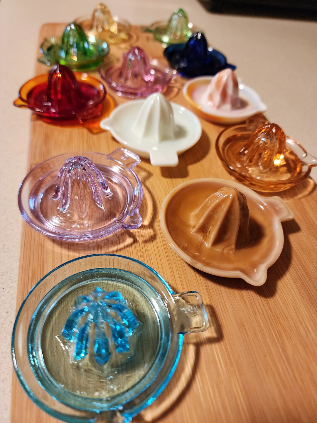 Vintage Edna Barnes Miniature Glass Juicers Etsy